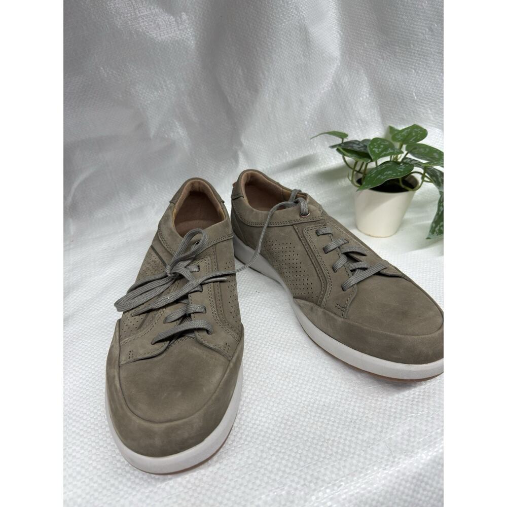 Clarks Unstructured Mens Leather Lace Up Comfort Shoes Black Sz 8w
